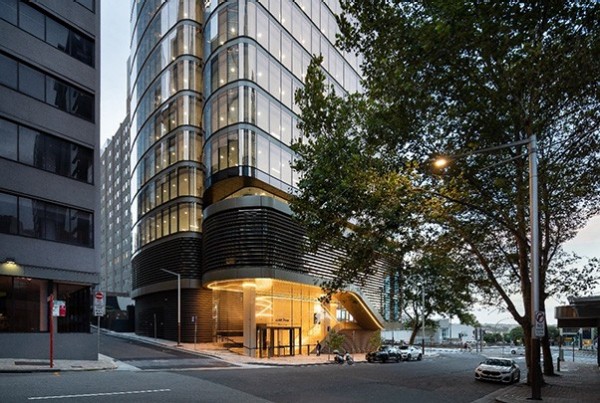 Street level view of Zurich Tower