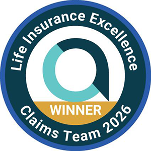 Life Insurance Excellence Claims Team 2026 Winner award badge